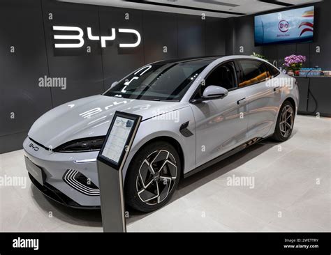 BYD car showroom, Hong Kong, China Stock Photo - Alamy