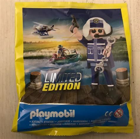 FIGURINE NEUF SOUS Blister Playmobil Le Policier Des Marais Casque