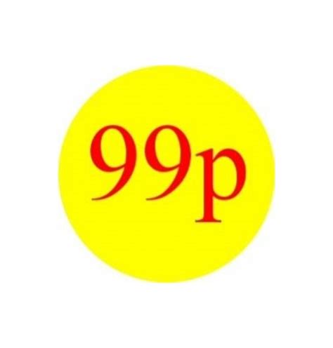 99p Self Adhesice Promotional Label Stickers
