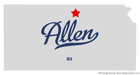 Map of Allen, Jewell County, KS, Kansas