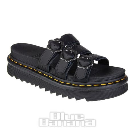 Dr Martens Blaire Flower Hydro Slide Sandals Leather Sandals Doc