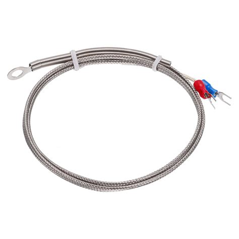 K Type Thermocouple Temperature Sensor Pt100 6mm Ring High Temperature Probe 3 3ft Wire 0 To 600