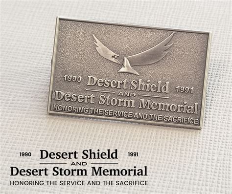 Desert Shield And Desert Storm Memorial Lapel Pin National Desert Storm Memorial Association