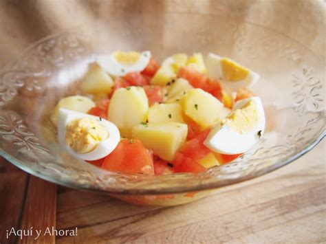 Aqu Y Ahora Ensalada De Patata Tomate Y Huevo