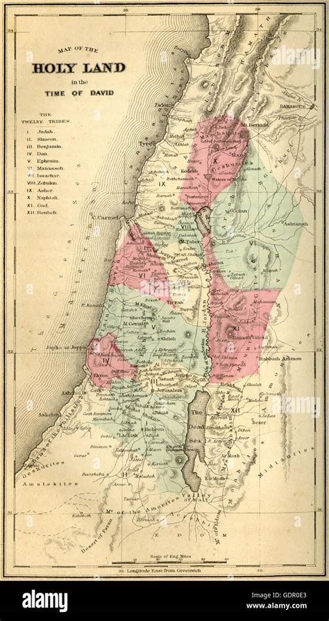 Mapa De Las Doce Tribus De Israel