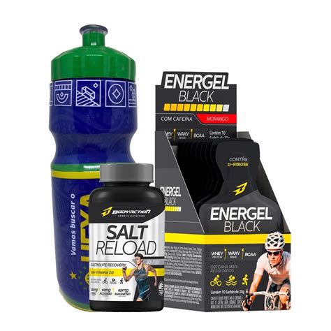 Kit Energel Black Carb Gel Salt Reload Squeeze Body Action