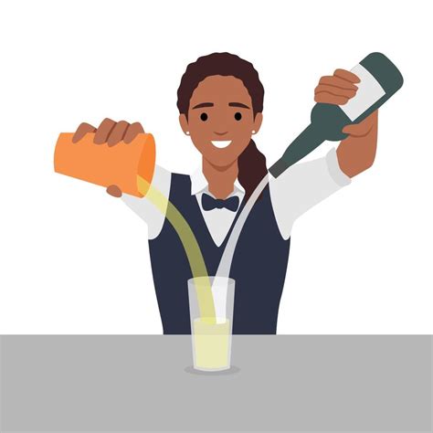 Bartender In Uniform Making Cocktail At Bar 40964106 Vector Art At Vecteezy