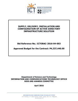 Fillable Online Dict Gov Supply Delivery Installation And