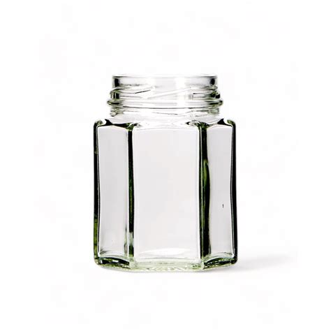 110ml Hexagonal Jam Jar With Colourful Twist Off Lids Perfect For