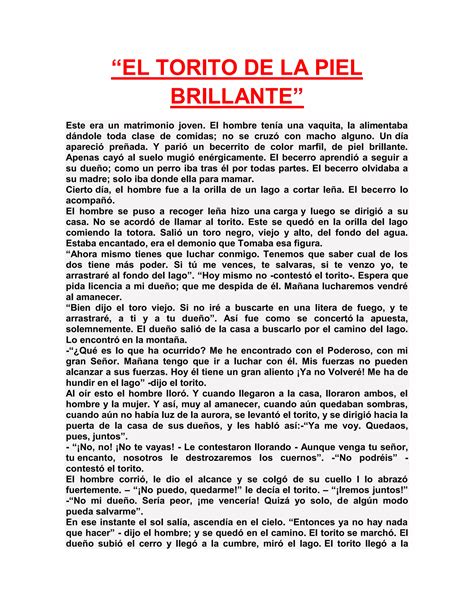 El Torito De La Piel Brillante PDF Descarga Gratuita