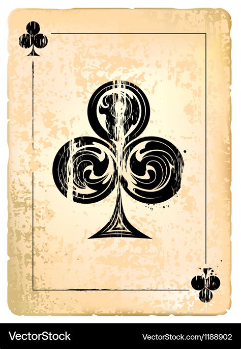 Ace of clubs Royalty Free Vector Image - VectorStock