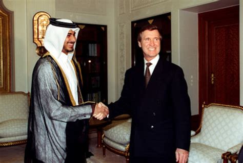 Crown Prince Sheikh Jassim Bin Hamad Bin Khalifa Al Thani And Secretary Cohen Pose For Photographs