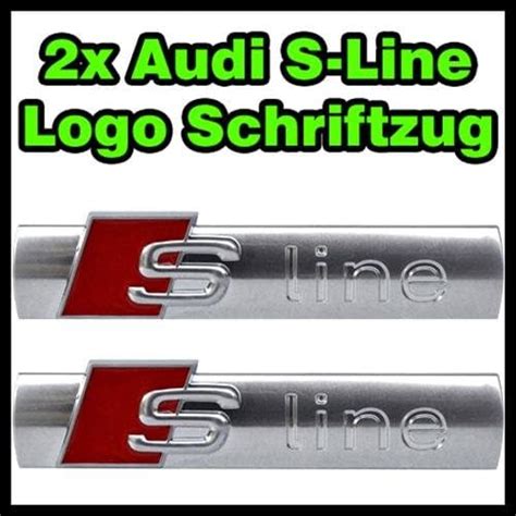 2 X Audi S Line Emblem Seiten Aufkleber Schriftzug Logo A3 A4 A6 A8 Tt