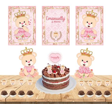 Kit Festa Ursinha Realeza Princesa Elo7 Produtos Especiais