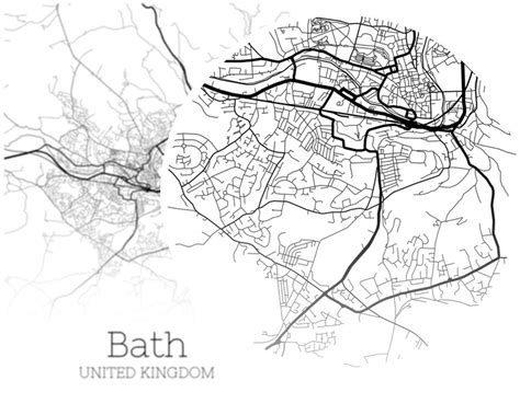 Bath Map Instant Download Bath United Kingdom City Map Etsy