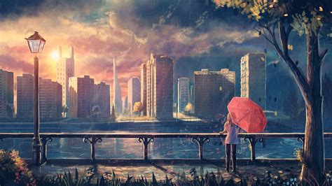 Download Anime City Background | Wallpapers.com