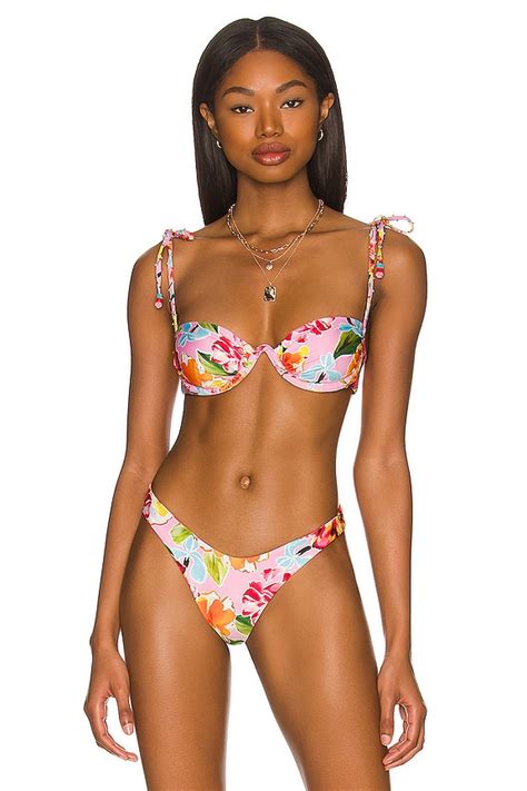 Agua Bendita X REVOLVE Donna Bikini Top In Pink Blossom REVOLVE