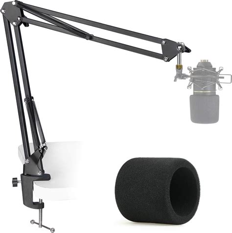 Buy MXL 770 990 Microphone Stand with Pop Filter - Mic Suspension Boom ...