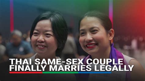 Thai Same Sex Couple Finally Marries Legally ABS CBN News YouTube