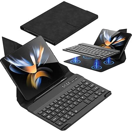 Galaxy Z Fold 4 Fold 3 Clavier Sans Fil Bluetooth Souris Stylet