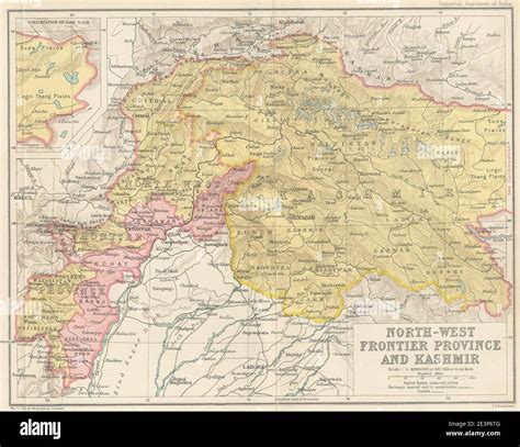 Map of the North-West Frontier Province and Kashmir from The Imperial Gazetteer of India (1907 ...