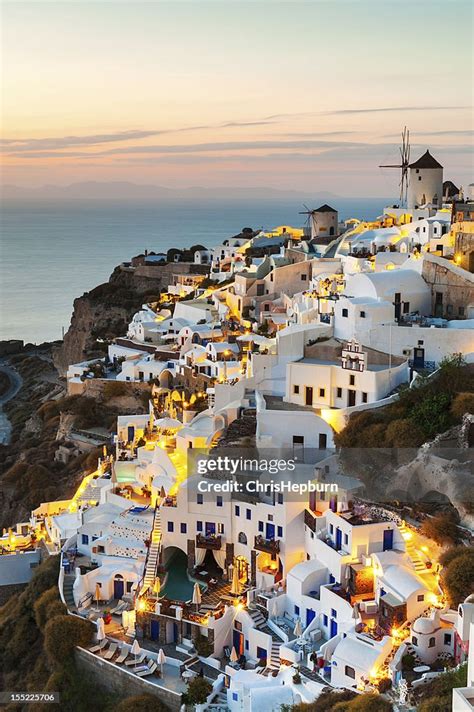 Oia Sunset Santorini Greece High-Res Stock Photo - Getty Images