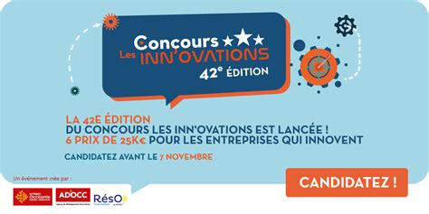 Lappel Candidature Du Concours R Gional Les Innovations Est Lanc