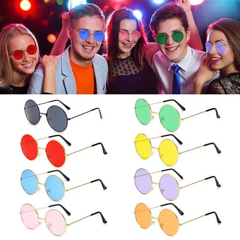 Retro Runde Hippie Sonnenbrille Mode Kreis Metall Sonnenbrille F R