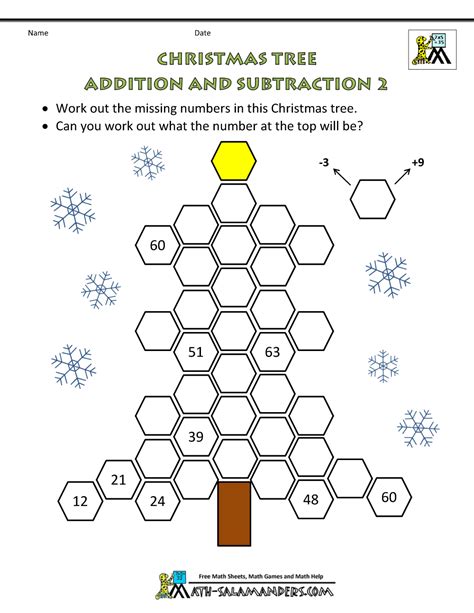 Free Christmas Math Worksheets