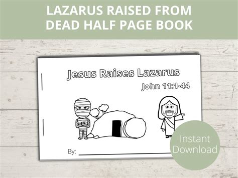 Jesus Raises Lazarus Miracles Of Jesus Sunday School Crafts Lazarus Craft Bible Story