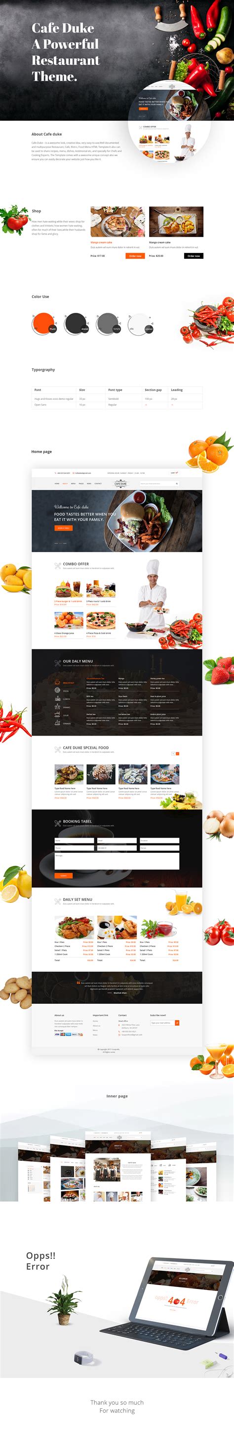 Restaurant Theme on Behance