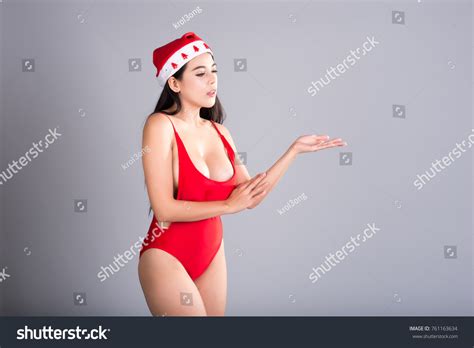 Sexy Woman Red Bikini Christmas Theme Stock Photo 761163634 Shutterstock