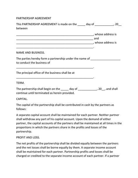 Brand Partnership Agreement Template for Accounting Professionals