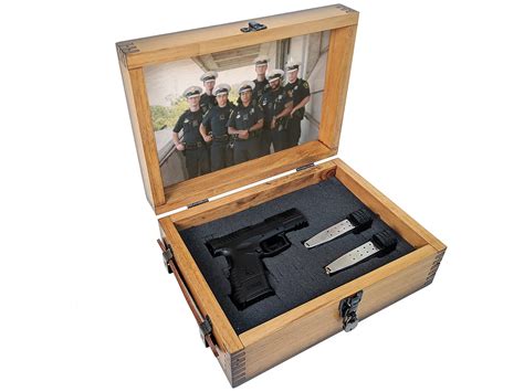 Custom Military Pistol Case Retirement Handgun Box