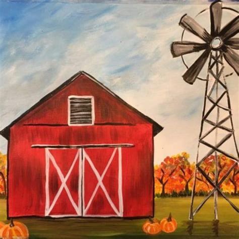 How To Paint A Fall Barn Tutorial With DecoArt Americana Premium