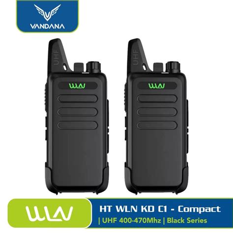 Jual HT WALKIE TALKIE WLN KD C1 ISI 2 UNIT WARNA HITAM Shopee