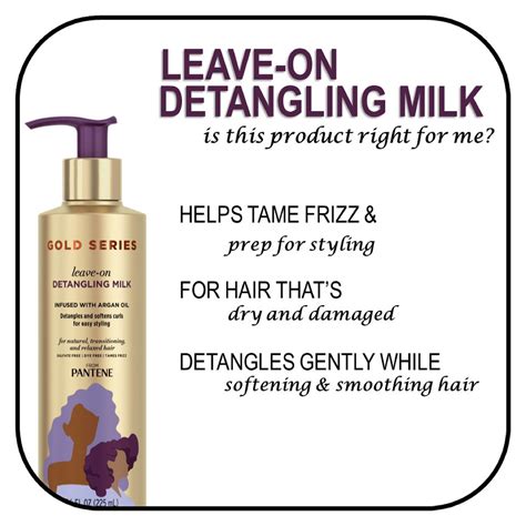 Pantene Gold Series Leave-On Detangling Milk, 7.6 fl oz - Walmart.com