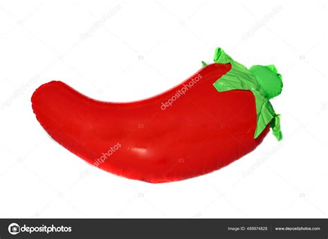 Chili Pepper Balloon Inflatable Red Hot Chili Pepper Isolated White Stock Photo Mikeledray