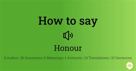 how to pronounce honours