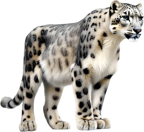 Watercolor Painting Of A Cute Snow Leopard Premium Ai Generated Psd