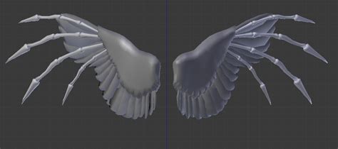 Vrchat Feather Skelly Wings