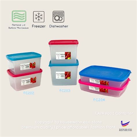 LAVA Small Size Plastic Food Storage Container Lunch Box BPA FREE