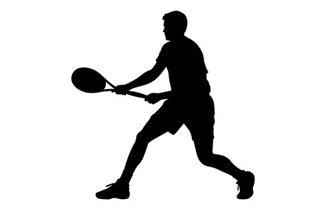 Men Tennis Player Silhouette 49795861 Vector Art at Vecteezy