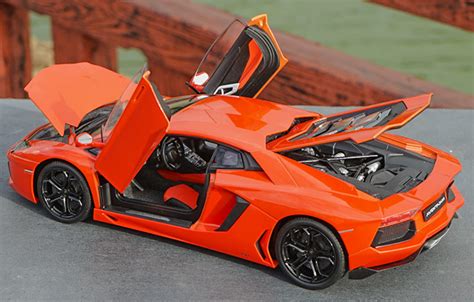 118 Welly Fx Lamborghini Aventador Lp700 4 Orange Diecast Car Model