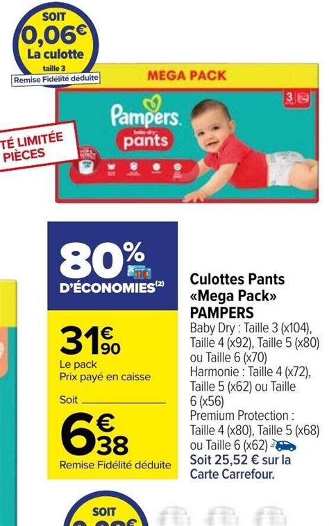 Promo Culottes Pants Mega Pack Chez Carrefour Market