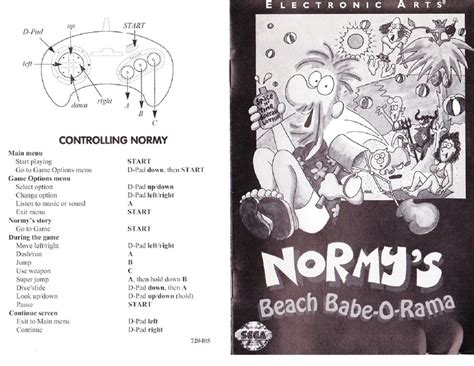 File Normys Beach Babe O Rama Sega Genesis Manual NTSC US Pdf Sega Retro