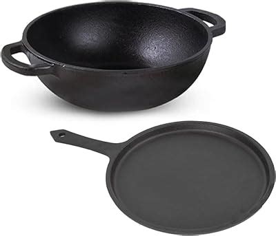 Buy The Indus Valley Pre Seasoned Cast Iron Cookware Set Tawa Cm