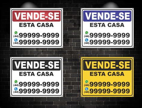 Placas De Vende Se Personalizadas X Elo