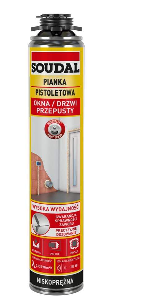 SOUDAL Pistoletowa pianka poliuretanowa montażowa 750 ml Dom