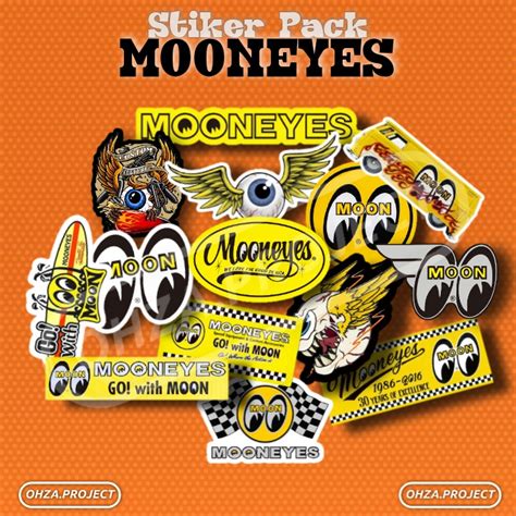 Jual STIKER MOONEYES VOL 2 STIKER SPEEDSTER MOTOR HELM ANTI AIR STIKER